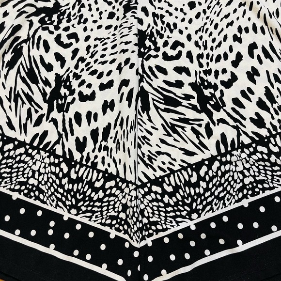 Chico’s Assymetrical Animal Print Polka Dot Tunic 3/4 Sleeve Size 2 - Picture 12 of 12